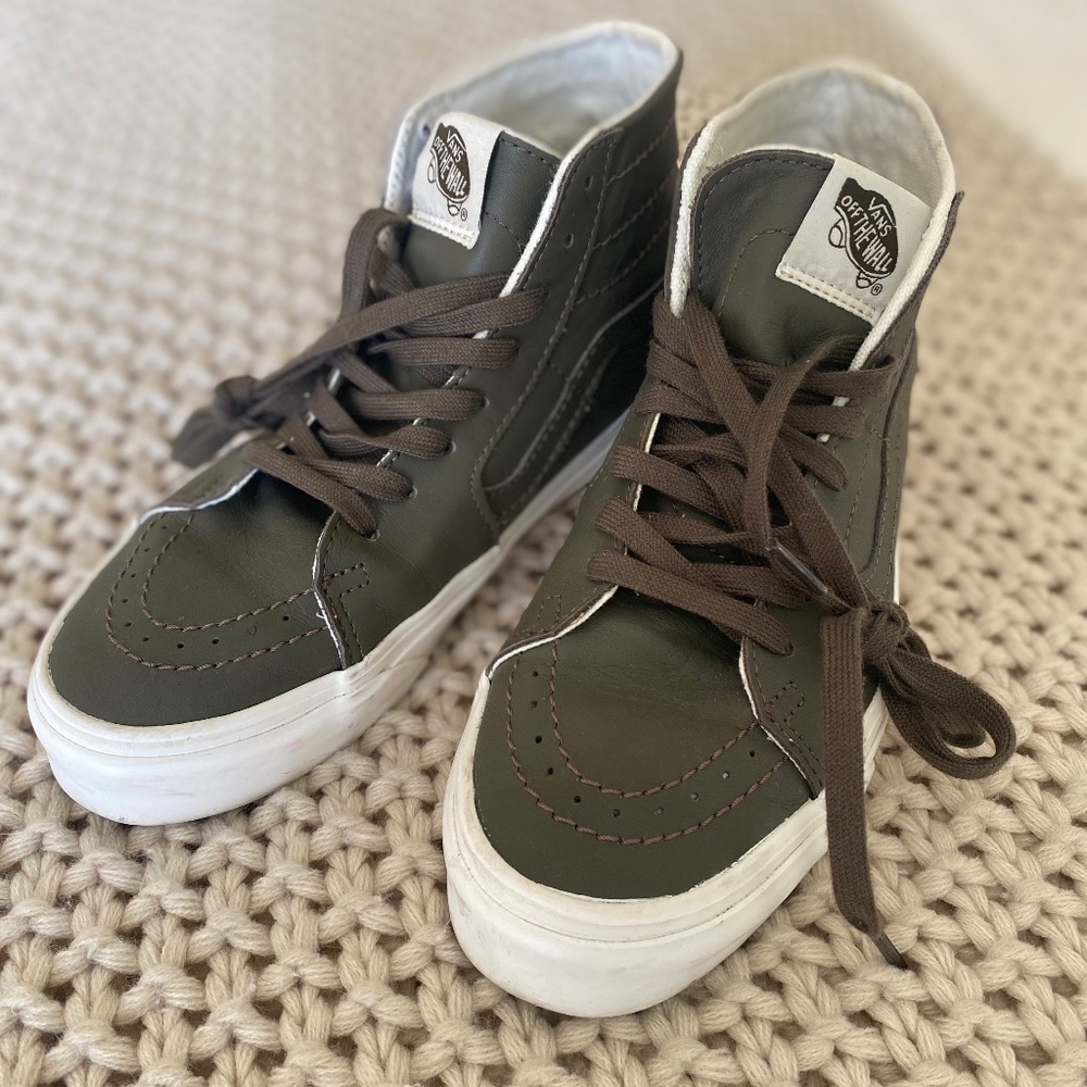High Top Army Green Vans